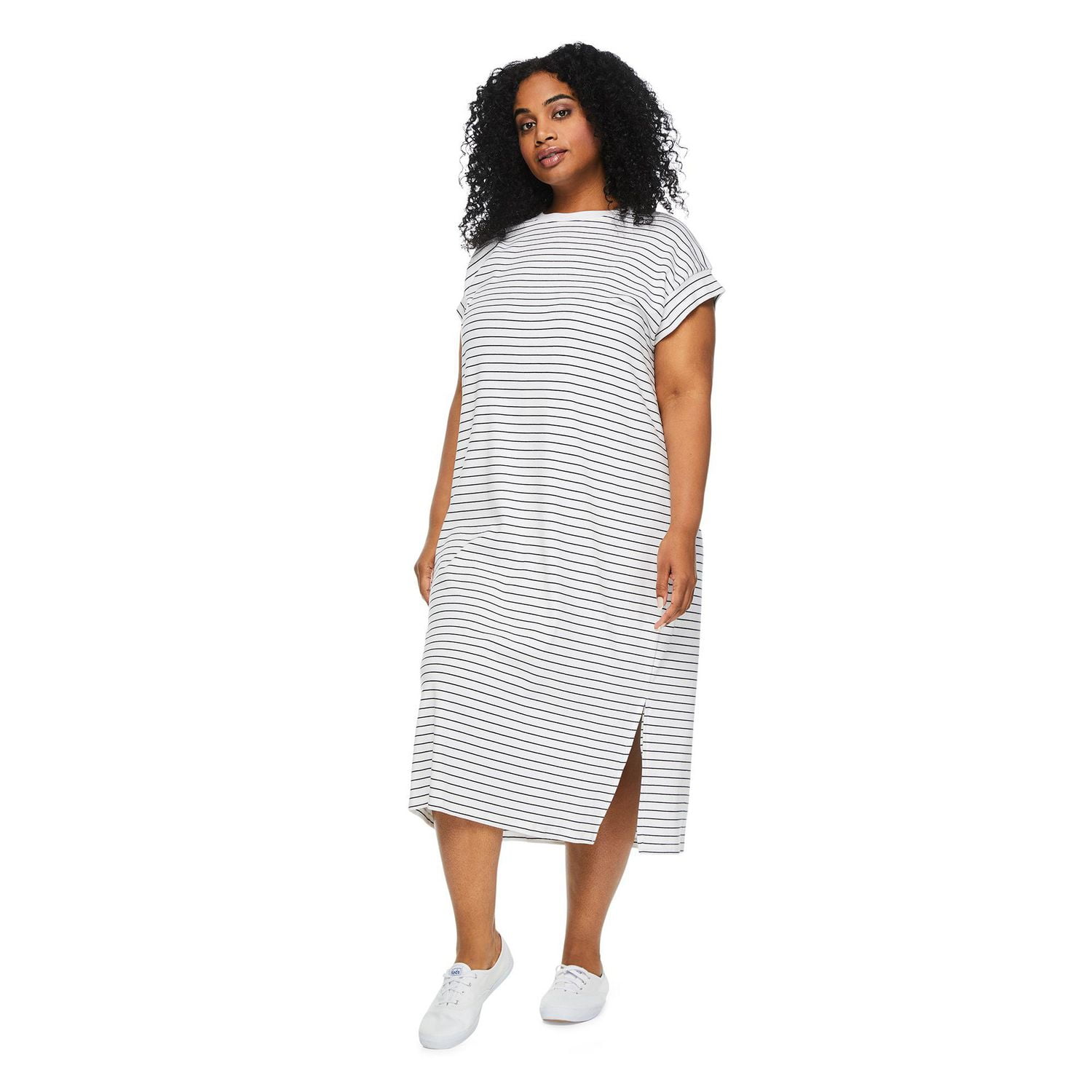 George Women's Plus T-Shirt Midi Dress