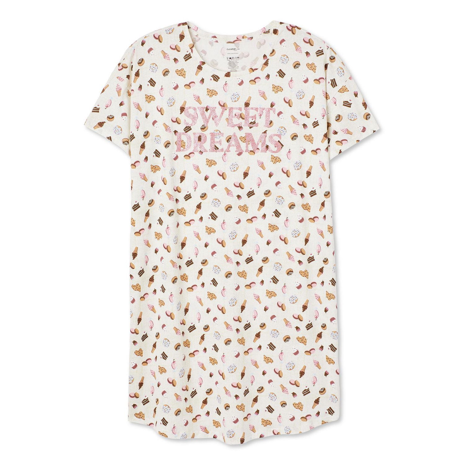 George Plus Women's Crew Neckline Nightshirt