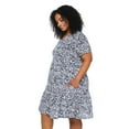 thumbnail image 2 of George Women's Plus Tiered T-Shirt Dress, 2 of 6