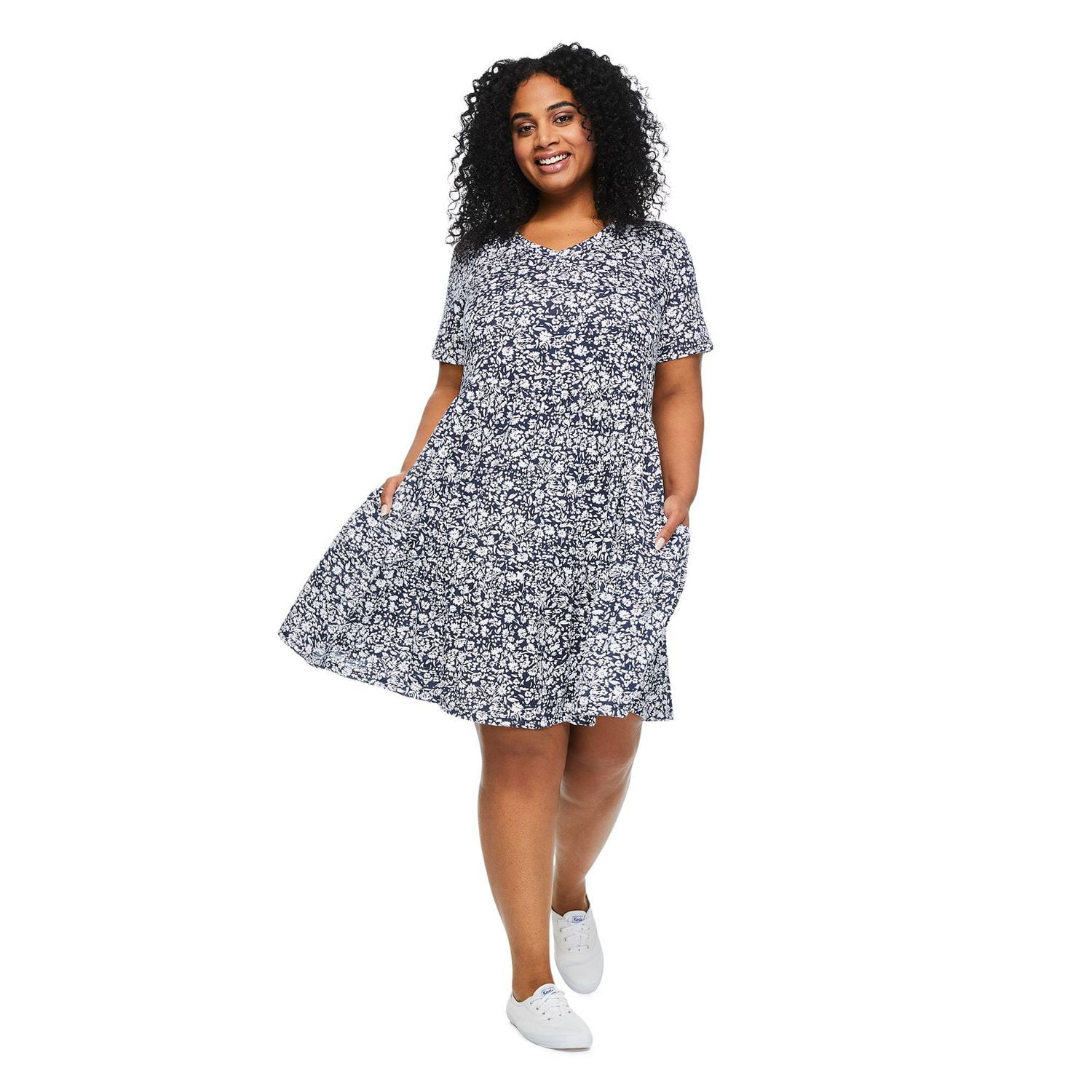 George Women's Plus Tiered T-Shirt Dress