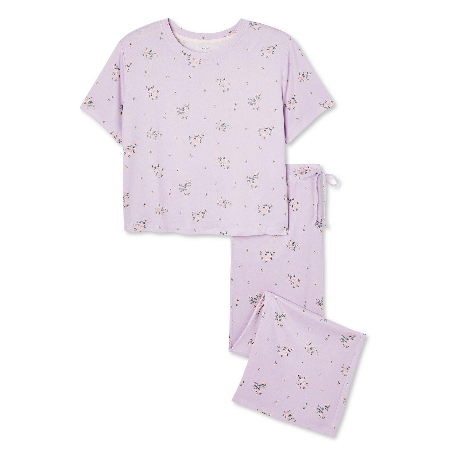 George Women's Plus Pajama 2-Piece Set, Sizes 1X-3X