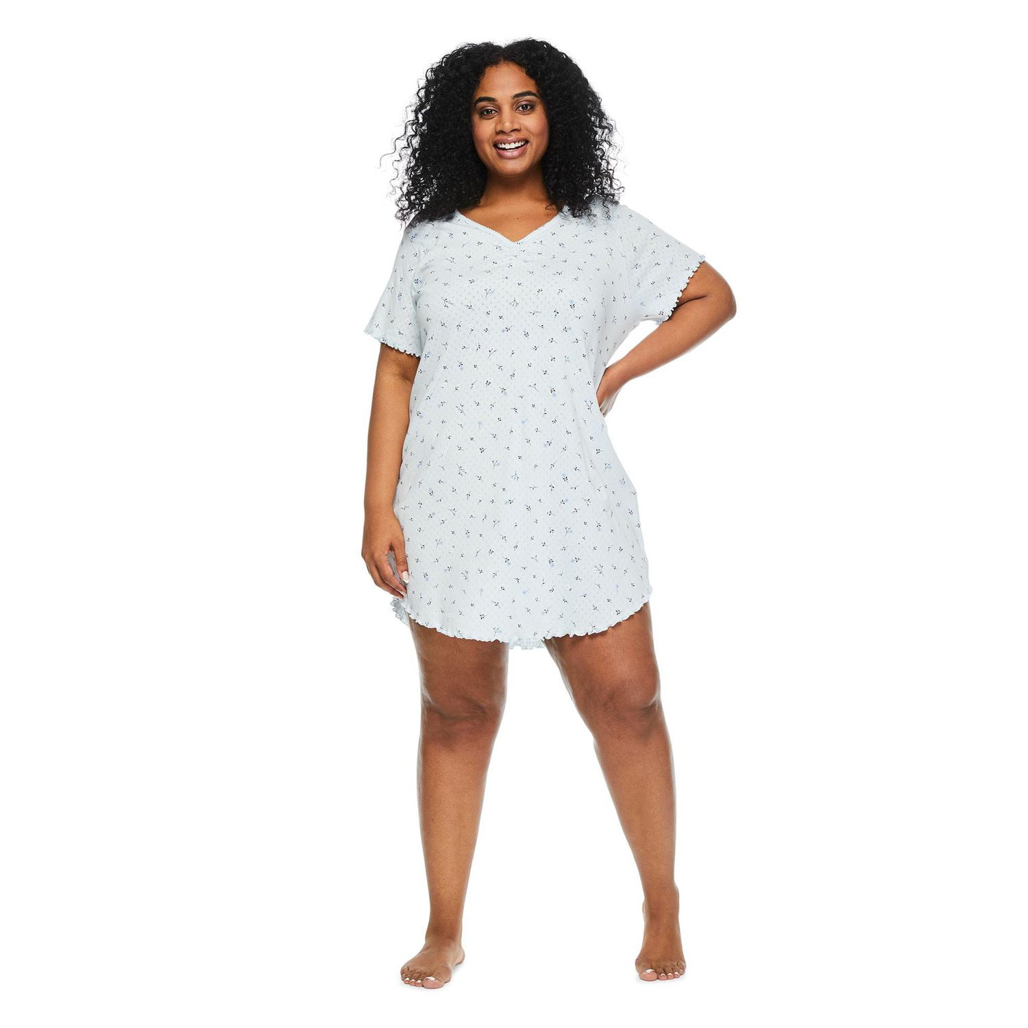 George Women's Plus Pointelle Sleepshirt, Sizes 1X-4X