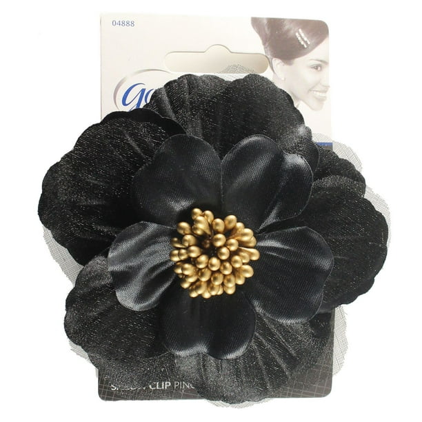 Goody Pince salon fleurs en tissu variées FashioNow - noire