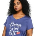 thumbnail image 4 of George Women's Plus V-Neckline Tee, 4 of 6