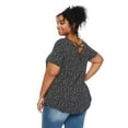 thumbnail image 3 of George Women's Plus Lattice Back Tee, 3 of 6