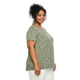 thumbnail image 2 of George Women's Plus Lattice Back Tee, 2 of 6