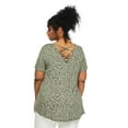 thumbnail image 3 of George Women's Plus Lattice Back Tee, 3 of 6