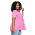 thumbnail image 2 of George Women's Plus Lattice Back Tee, 2 of 6