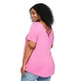 thumbnail image 3 of George Women's Plus Lattice Back Tee, 3 of 6