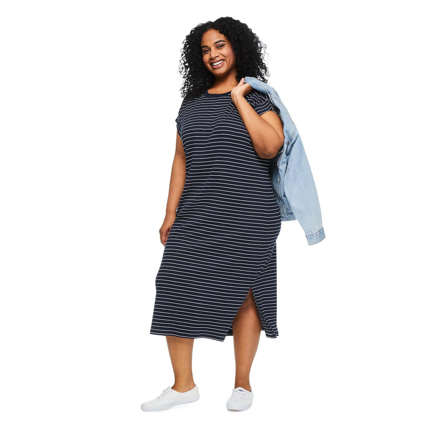 George Women's Plus T-Shirt Midi Dress
