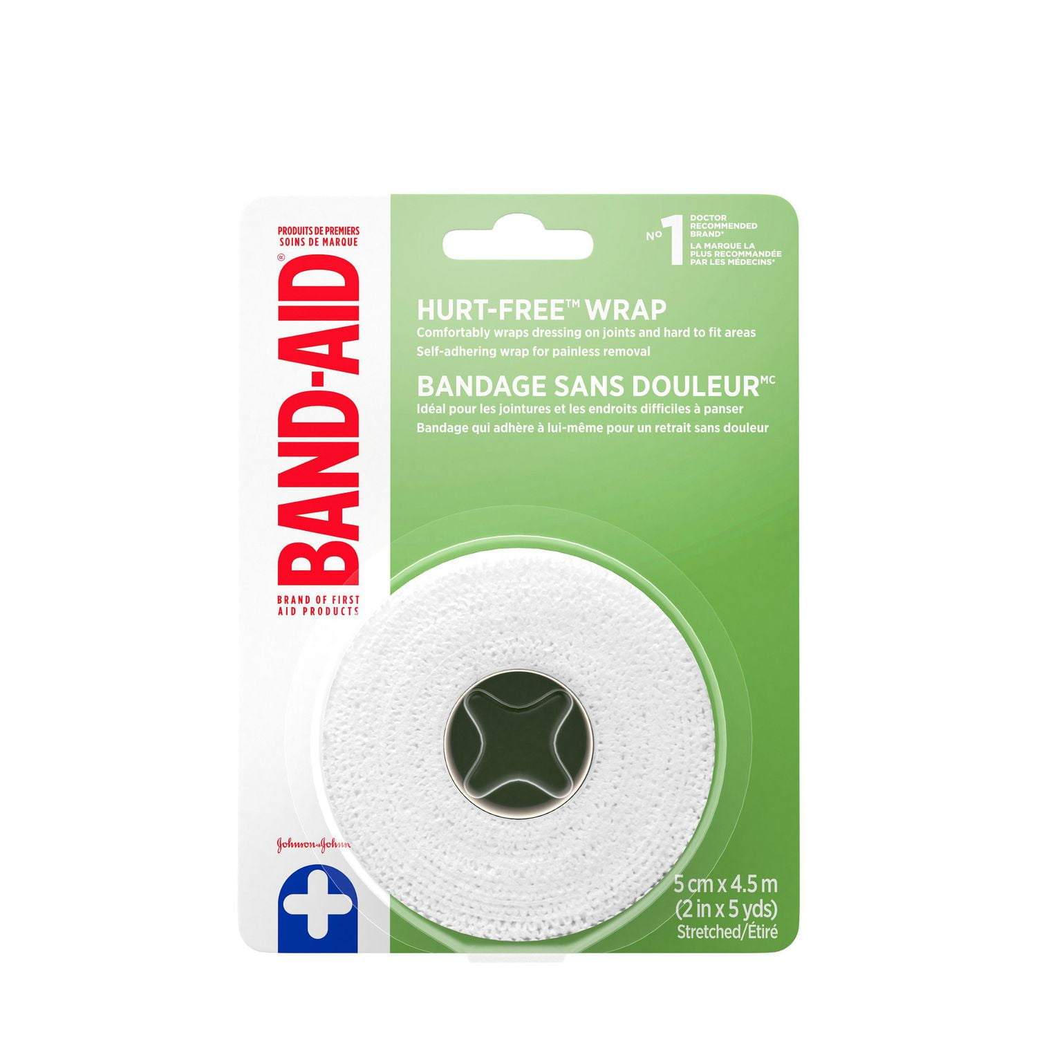 BandAid Brand HURTFREE™ Wrap, 2 in x 5 yds SelfAdherent Wound Wrap