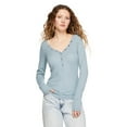 thumbnail image 1 of No Boundaries Women's Snap Henley, 1 of 6
