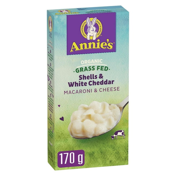 Annie'sMC Biologique Nourries à l'herbe Coquilles et cheddar blanc Macaroni au fromage