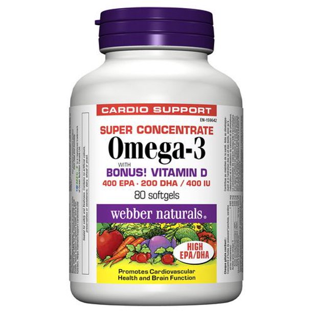 Webber NaturalsMD Oméga-3 super concentré avec Vitamine D