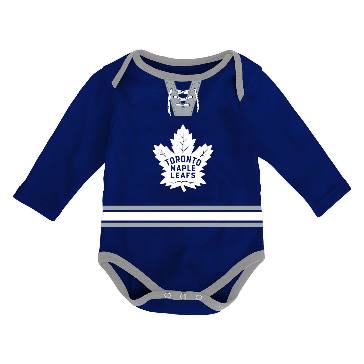 NHL Toronto Maple Leafs Infant/Baby Bodysuit Onesie, Blue/White/Grey, 3-pk