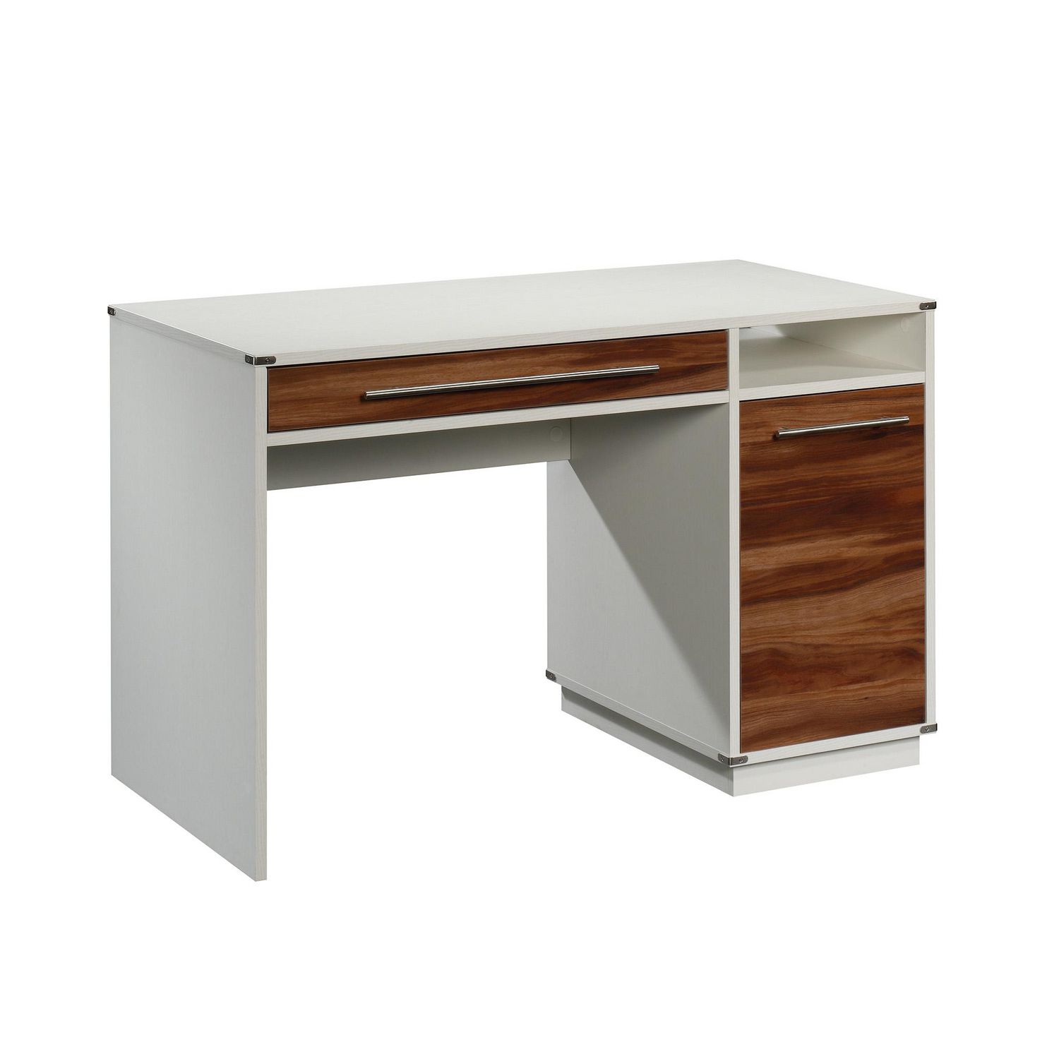 Sauder® Vista Key Pedestal Desk, Pearl Oak™, 425845