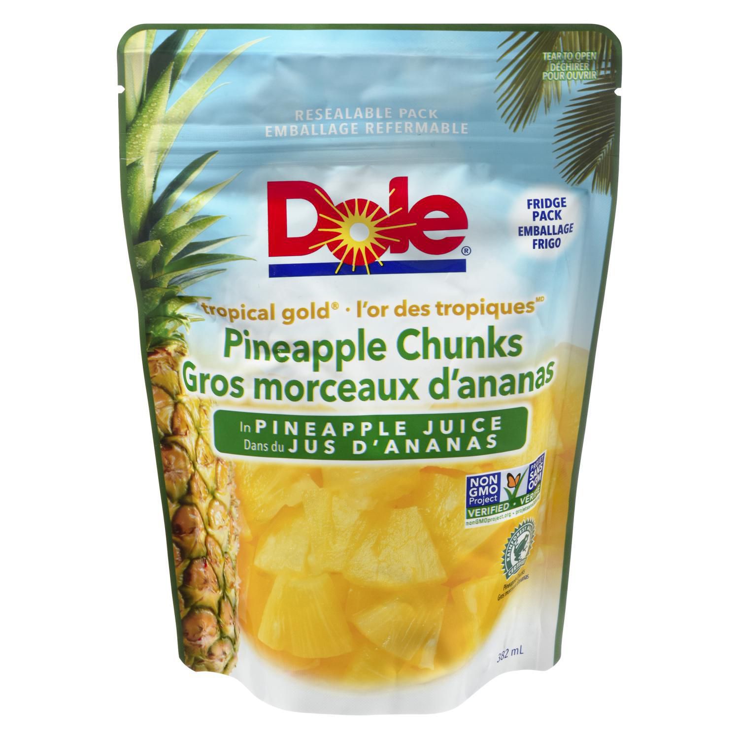 Dole Tropical Gold Pineapple Chunks in Pineapple Juice Walmart Canada