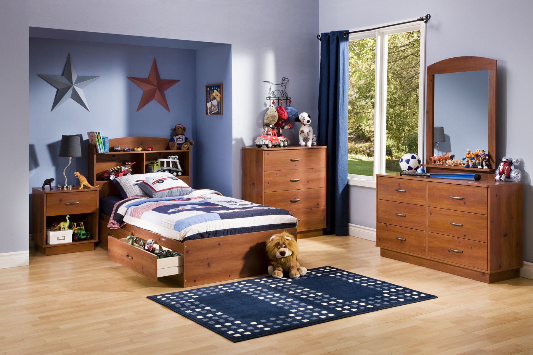 South S Furniture Logik Collection, Logik Twin Mates Bed With Storage