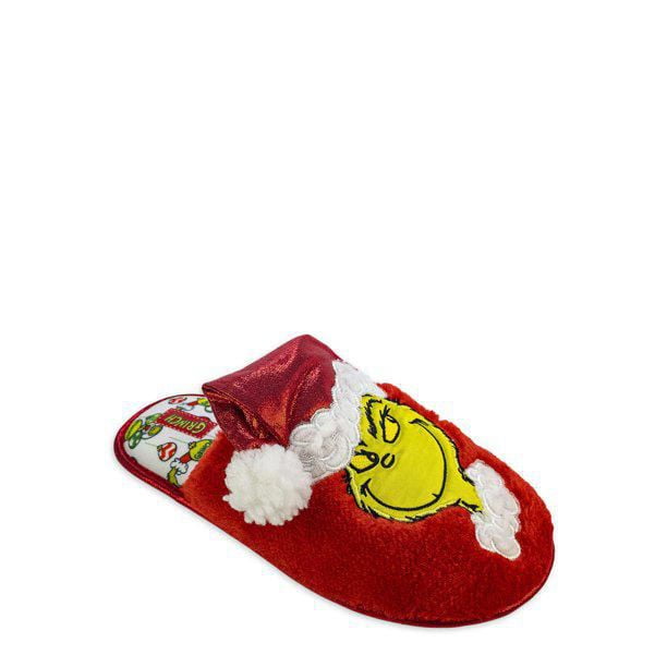 Ladies Grinch plush slippers