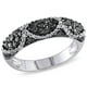 Miadora Bague stylisée avec diamants noirs et blancs 0.75 ct TW en argent sterling – image 1 sur 4