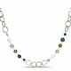 Tangelo Collier infinité avec perles d'eau douce multi-couleur de forme et grandeur irrégulières en laiton, 35 pouces en longueur – image 1 sur 4
