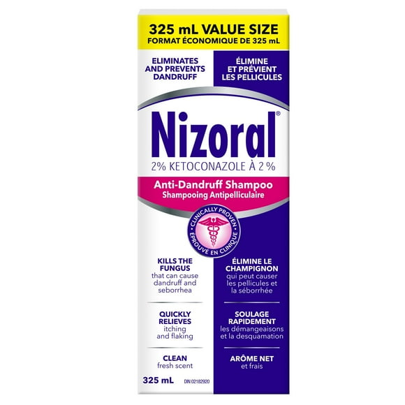 Nizoral Ketoconazole 2 Percent Anti-dandruff and Itchy Scalp Shampoo, 325 ml
