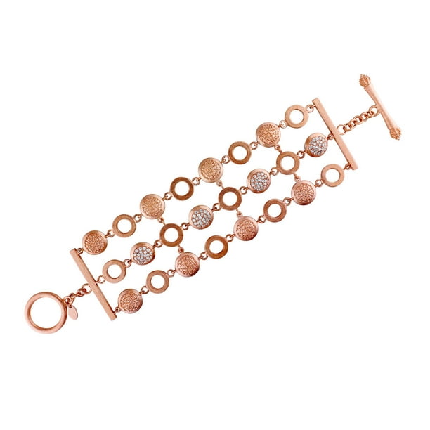 Bracelet avec zircons cubiques 2.75 ct TGW en laiton, 7 pouces en longueur