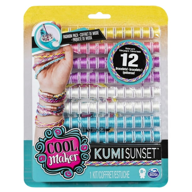 Cool Maker, recharge de coffret de mode KumiKreator Sunset, kit de  bracelets de l'amitié et de colliers