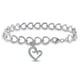 Bracelet Miadora avec breloque en forme de cœur en diamants 0.25 ct TW en argent sterling, 7 pouces de longueur – image 1 sur 4