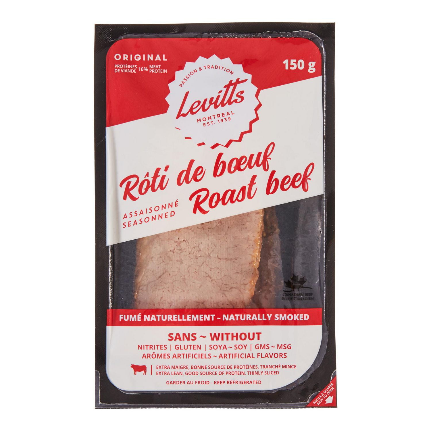 Levitts Sliced Roast Beef, 150 g