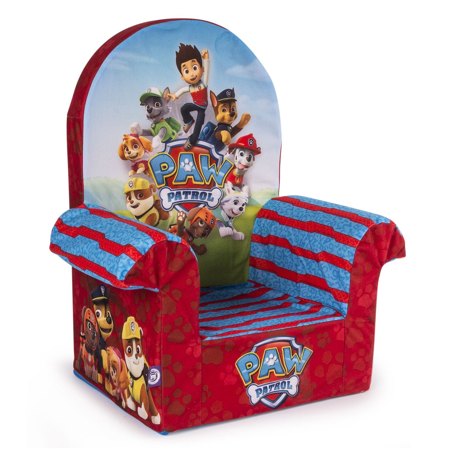 Marshmallow Furniture Nickelodeon PAW Patrol Children s Upholstered High Back Chair Walmart