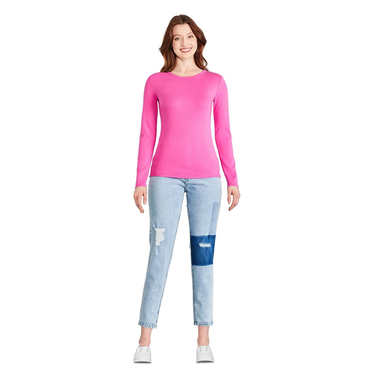 George Women's Slim Rib Long Sleeve Tee