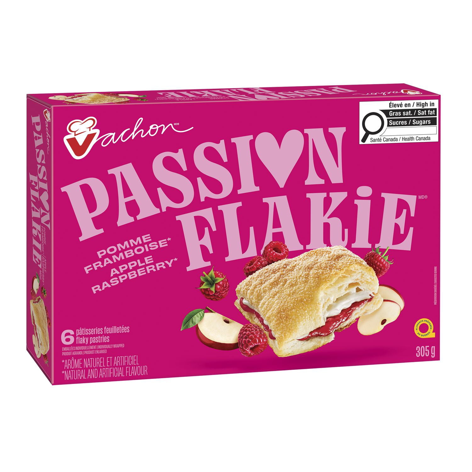 Pâtisseries feuilletées Passion Flakieᴹᴰ pomme-framboise de Vachonᴹᴰ