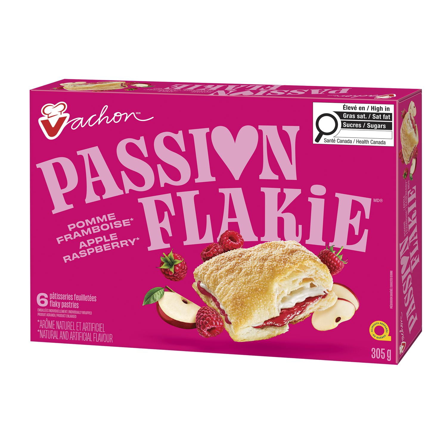 Pâtisseries feuilletées Passion Flakieᴹᴰ pomme-framboise de Vachonᴹᴰ