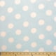 Tissu au mètre en molleton Fabric Creations à motif de bleu avec points joyeux blanc – image 1 sur 1