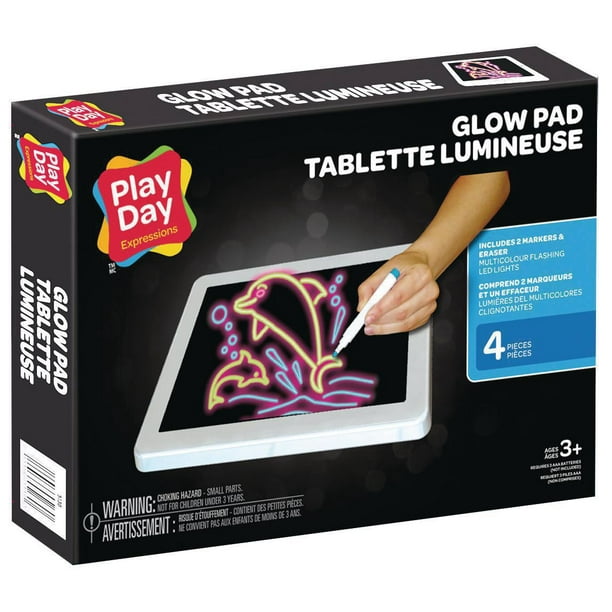 Tablette lumineuse Play Day avec Pochoir De Plastique<br>En Prime