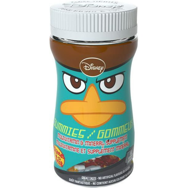 Multivitamines en bonbons de gélatine Phineas et Ferb de Disney 60 gommeux
