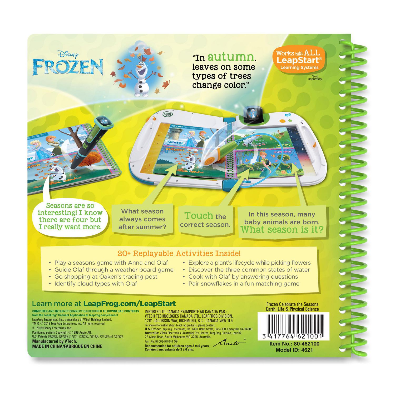 LeapFrog LeapStart 3D Pre-K Activity Book (Level 2): Frozen