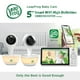 LeapFrog LF815-2HD Moniteur de bébé Wi-Fi 1080p à 2 caméras avec accès à distance, affichage 720p haute définition de 5 po, veilleuse, vision nocturne couleur, (blanc) – image 2 sur 9