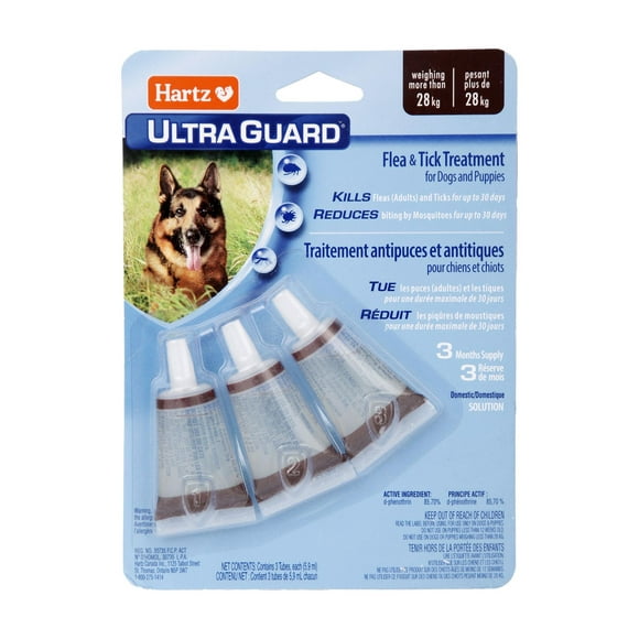 Hartz Ultra Guard Dogs And Puppies Flea & Tick Treatment, For Dog Larger than 28kg/60lbs