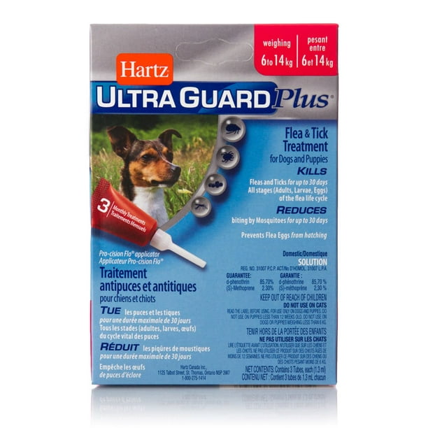 Hartz UltraGuard Plus Traitement antipuces et antitiques pour chiens et chiots