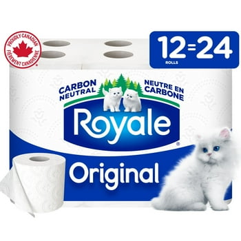 Royale Original Toilet Paper, 12 Equal 24 Bathroom tissue rolls, 2-Ply, 242 Sheets a Roll