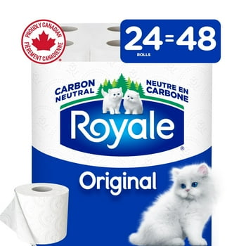 Royale Original Toilet Paper, 24 Equal 48 Bathroom tissue rolls, 2-Ply, 242 Sheets a Roll