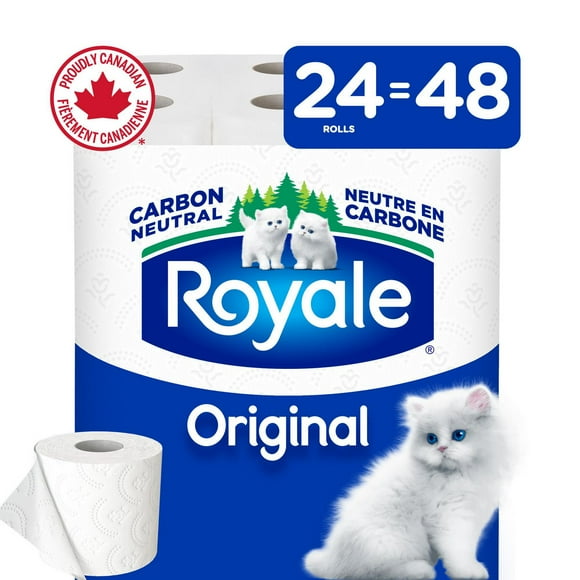 Royale Original Toilet Paper, 24 Equal 48 Bathroom tissue rolls, 2-Ply, 242 Sheets a Roll