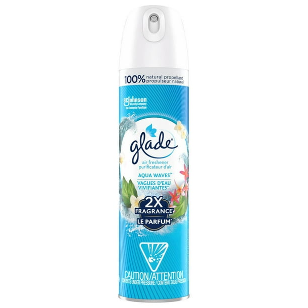 Glade® purificateur d’air et éliminateur d’odeurs en aérosol, vagues d’eau vivifiantes 235 g