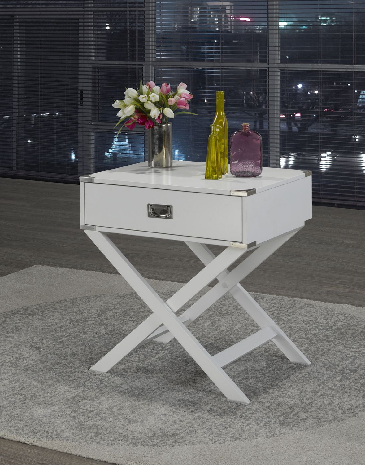 Soho Cross Base Accent Table, White Walmart Canada