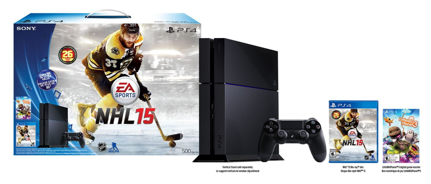 PlayStation®4 500GB System NHL® 15 Bundle includes 3