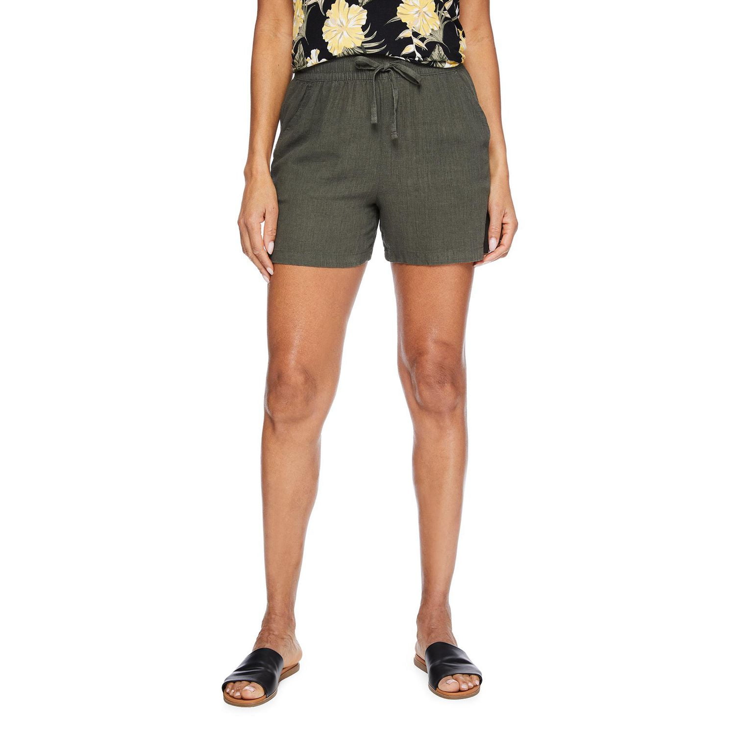 Short en mélange de lin Iyla pour femmes