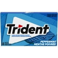 thumbnail image 1 of Trident, gomme sans sucre, saveur menthe poivrée, 14 morceaux, 1 of 5