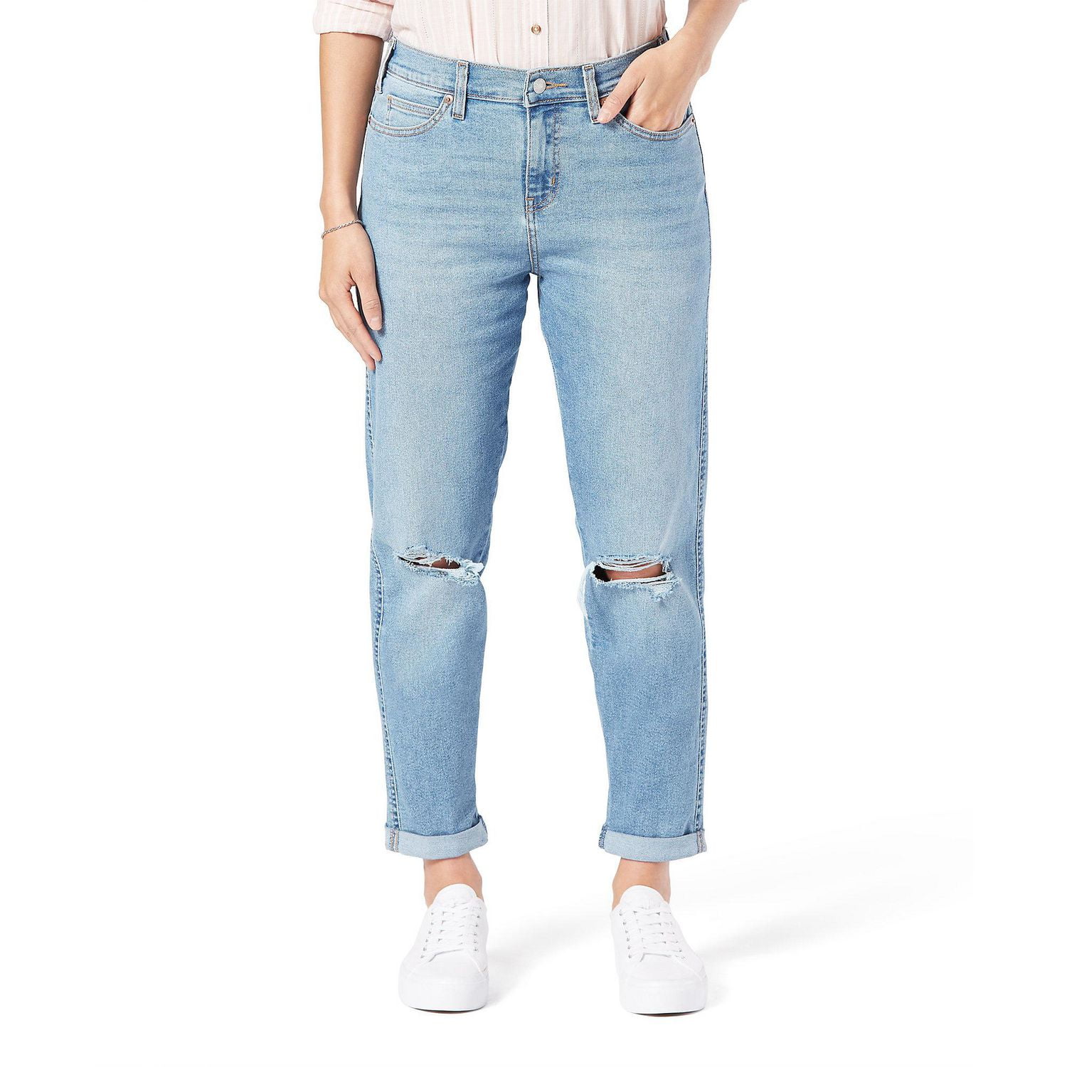 Levi's® Women's Mid-Rise '94 Baggy Straight Jeans - Medium Indigo  Destructed 30